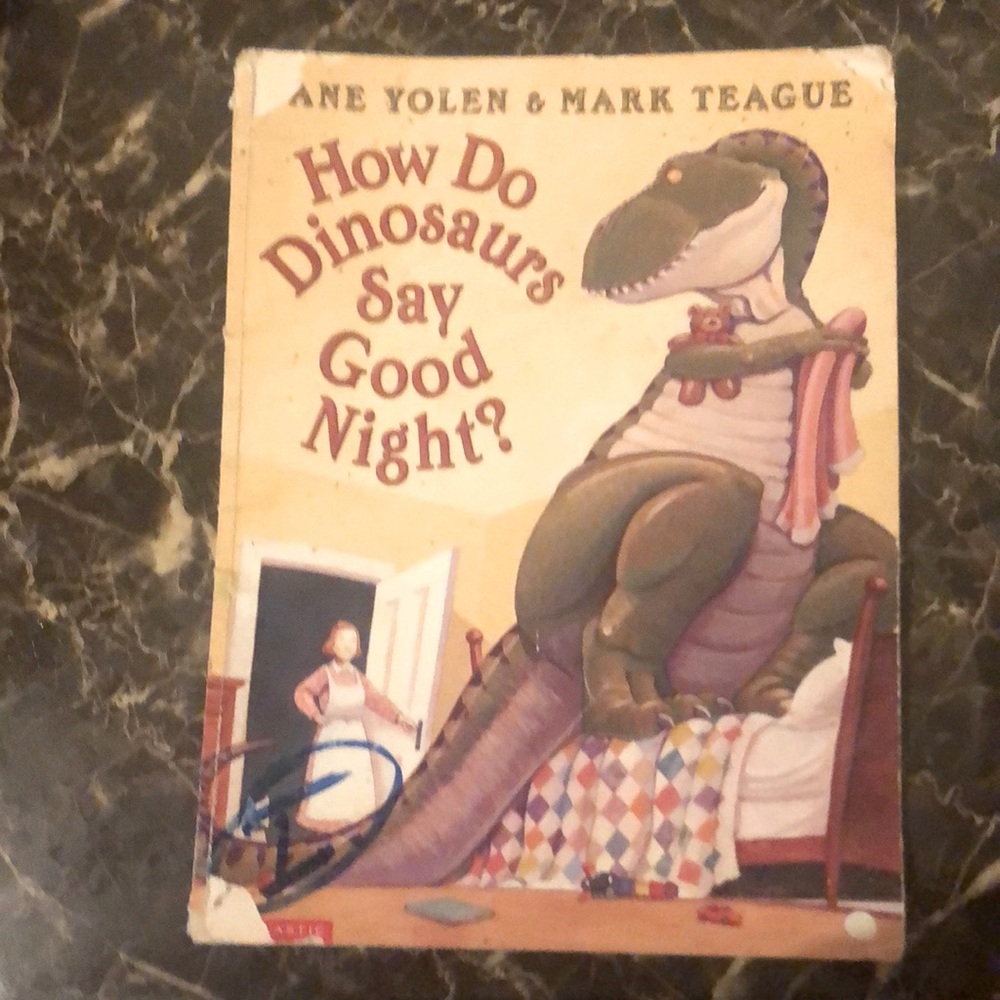 How do dinosaurs say good night ?